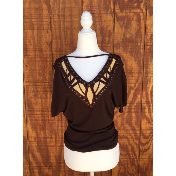 🤎✨Imagine - Gold Statement Blouse✨🤎 - Picture 1 of 4